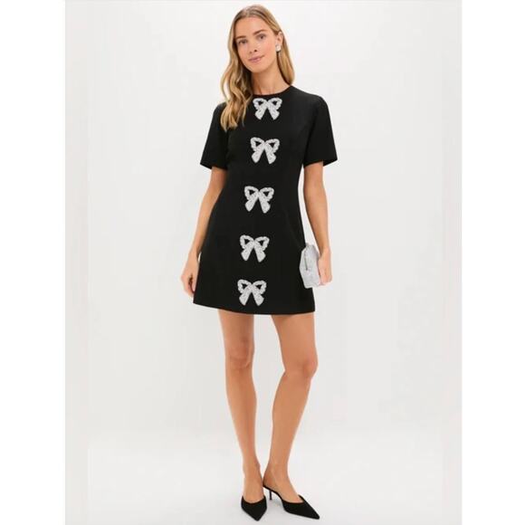 Tuckernuck Dresses & Skirts - Tuckernuck Hyacinth House Beaded Bows Bernadette Mini Dress Black Size Small